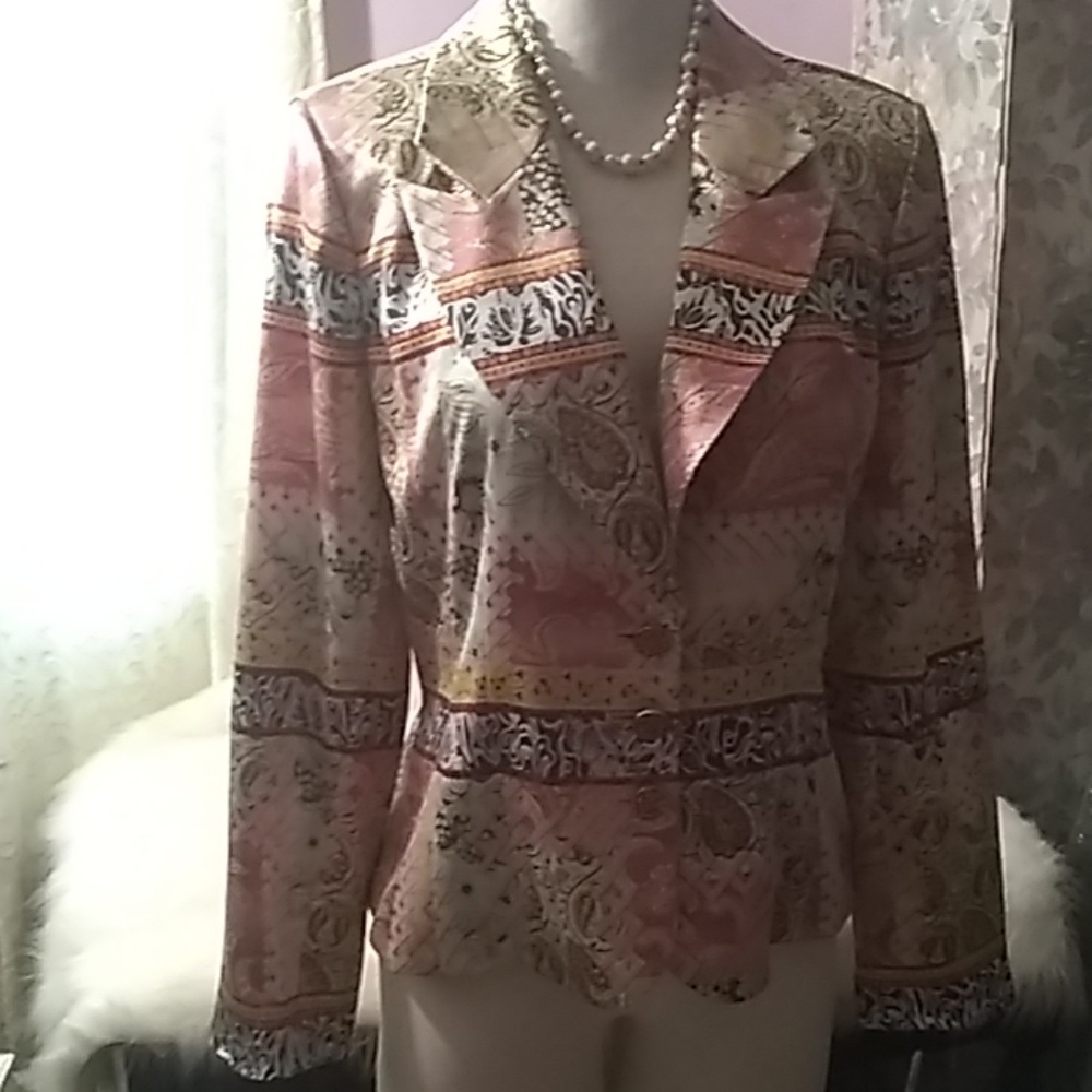 Women's Multicolor Patterned Blazer NWT
